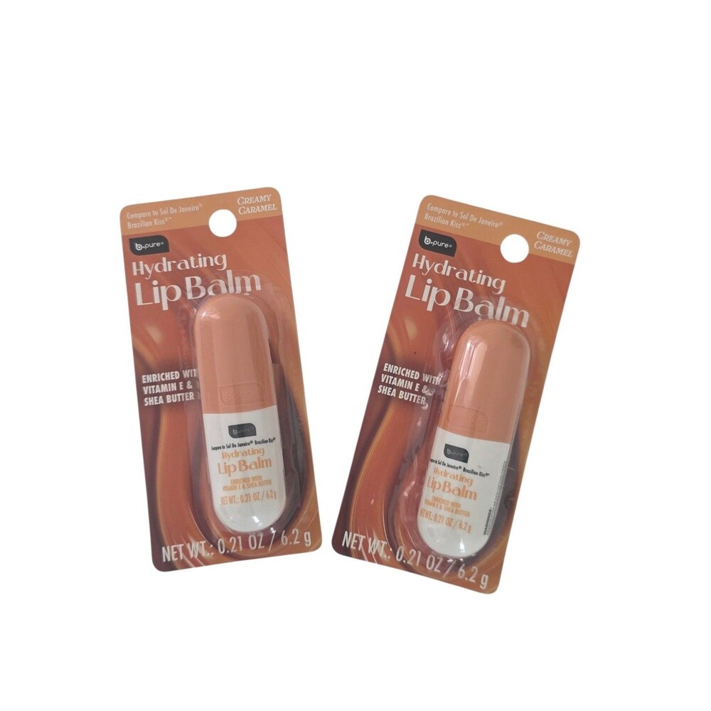 B Pure Hydrating Lip Balm Creamy Caramel 0.21oz ~2pk